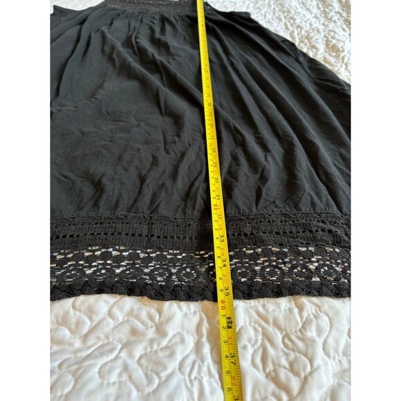 H & M embroidered black mid length tank dress size large - Picture 5 of 7